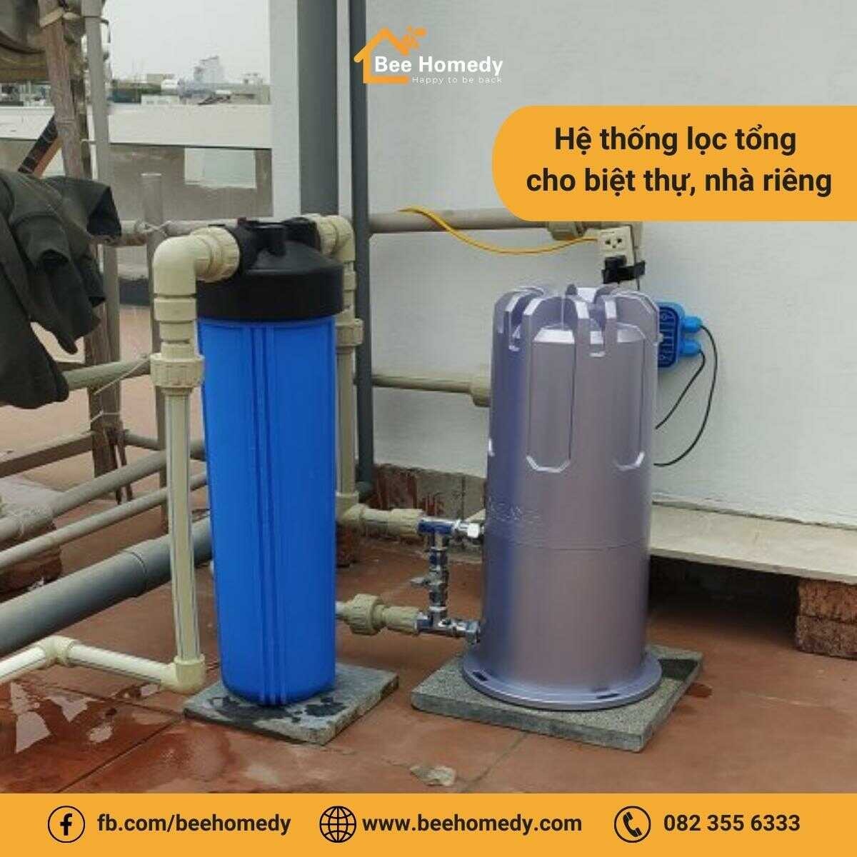 Thiết bị lọc nước tổng cho biệt thự, nhà riêng, nhà liền kề.